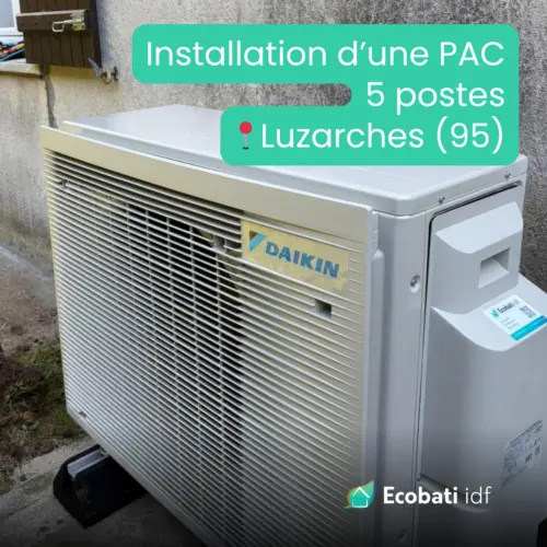 Climatisation à Luzarches : groupe extérieur Daikin du système 5 postes