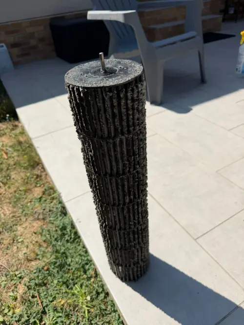Pompe à chaleur à Méry-sur-Oise : turbine encrassée avant nettoyage